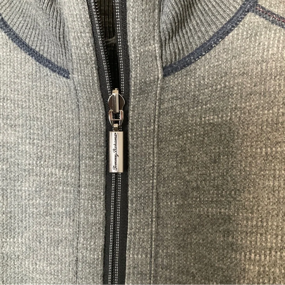 Tommy Bahama | Reversible Pullover | Flipsider | Half Zip | Gray | Large - Picture 9 of 15